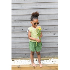 Girl waistcoat Cherry Vert Olive