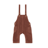 Mixed terracotta ribbed dungarees