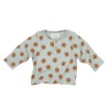 Lion print rib knit tee shirt Blue