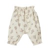 Baby corduroy floral print trousers