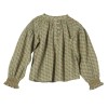 Girl's blouse with flower print  Vert Sauge