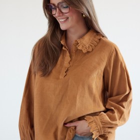 Blouse femme en velours - Épice