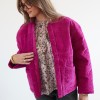 Woman quilted velvet jacket Cassis