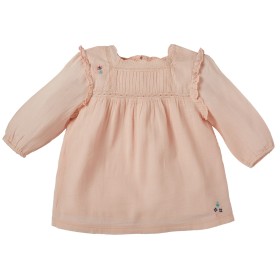 Embroidered dress  Gaelle pink