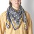 SCARF WITH « INDIEN » FLOWERS PRINT AZUR