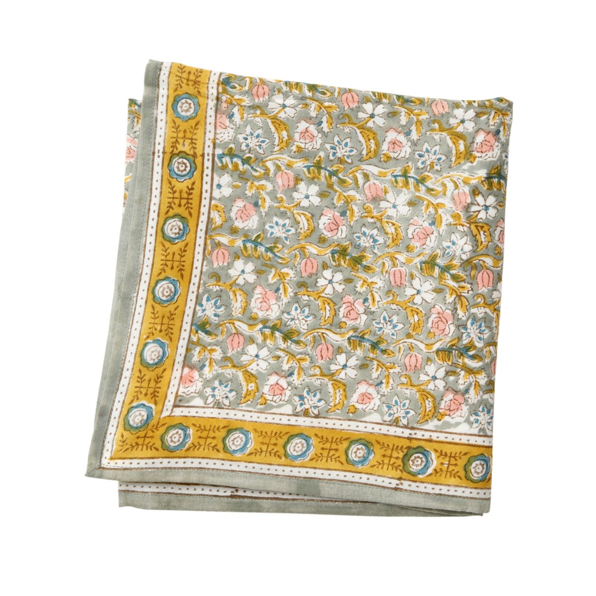 Foulard imprimé fleurs « à l’indienne » Lucette