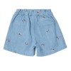 Short jean brodé fleurs Vahine