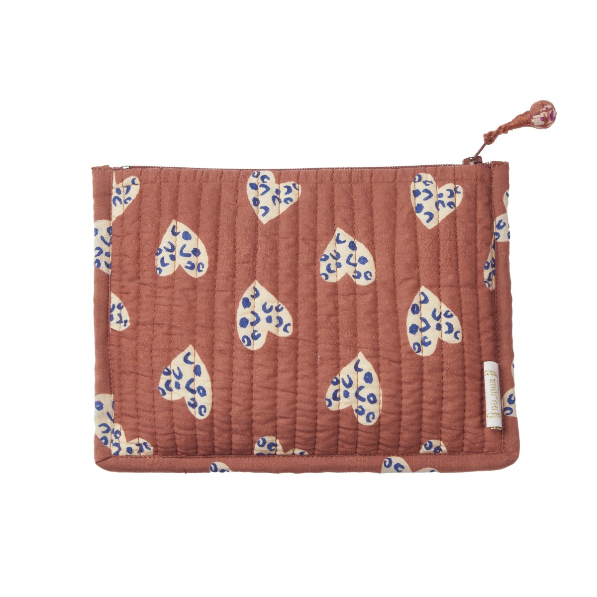 SMALL POUCH COEUR TERRACOTTA