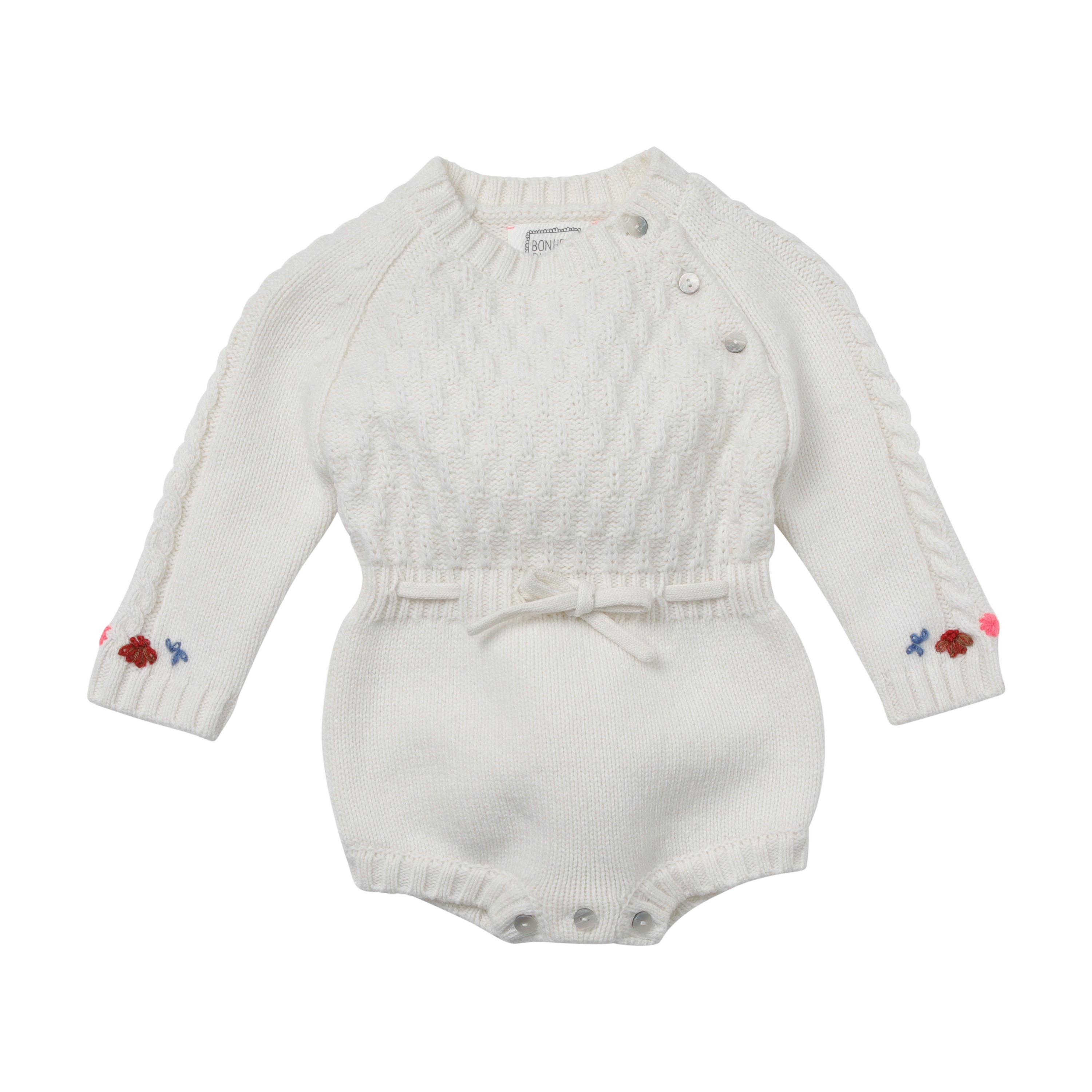 Buy Pink Cable Knitted Baby Romper, Blouse and Tights Set (0mths